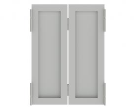 Volet coulissant pliant ALU extrudé à cadre remplissage tôle pleine/perforée