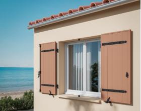 Volet battant PVC 24 mm bleu