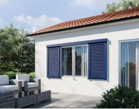 Volet coulissant ALU extrudé à cadre remplissage tôle pleine/perforée