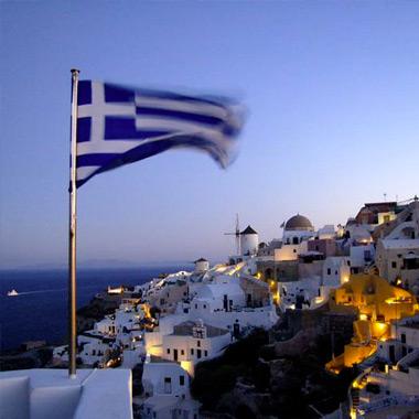 La Grèce et ses volets bleus