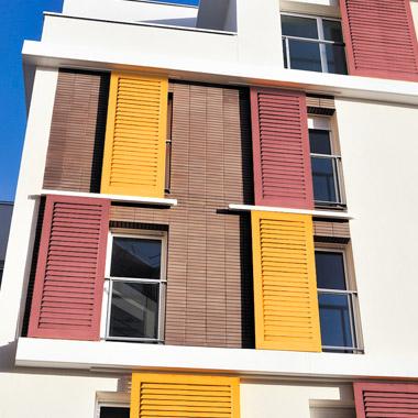 Volet coulissant ALU persienne lames américaines