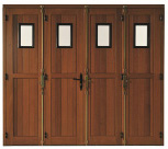 Porte de garage alu Évolution Chêne Doré