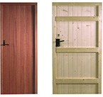 Porte de service bois sans cadre